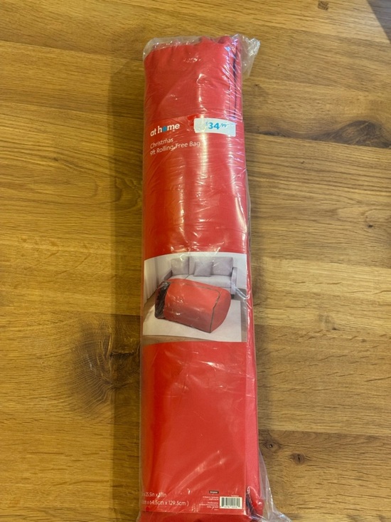 Other - At Home Christmas 9ft Rolling Tree Storage Bag Red New in Package